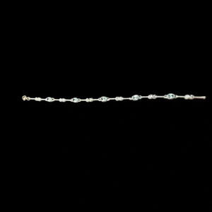 Silver and Light Blue Stone Bracelet